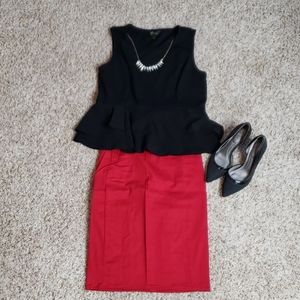 Sleeveless peplum top